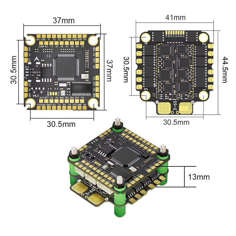 Aocoda PFLY F460 F405 V4 60A AM32 Stack ESC/FC Flight Controller for RC FPV Drone - Image 4
