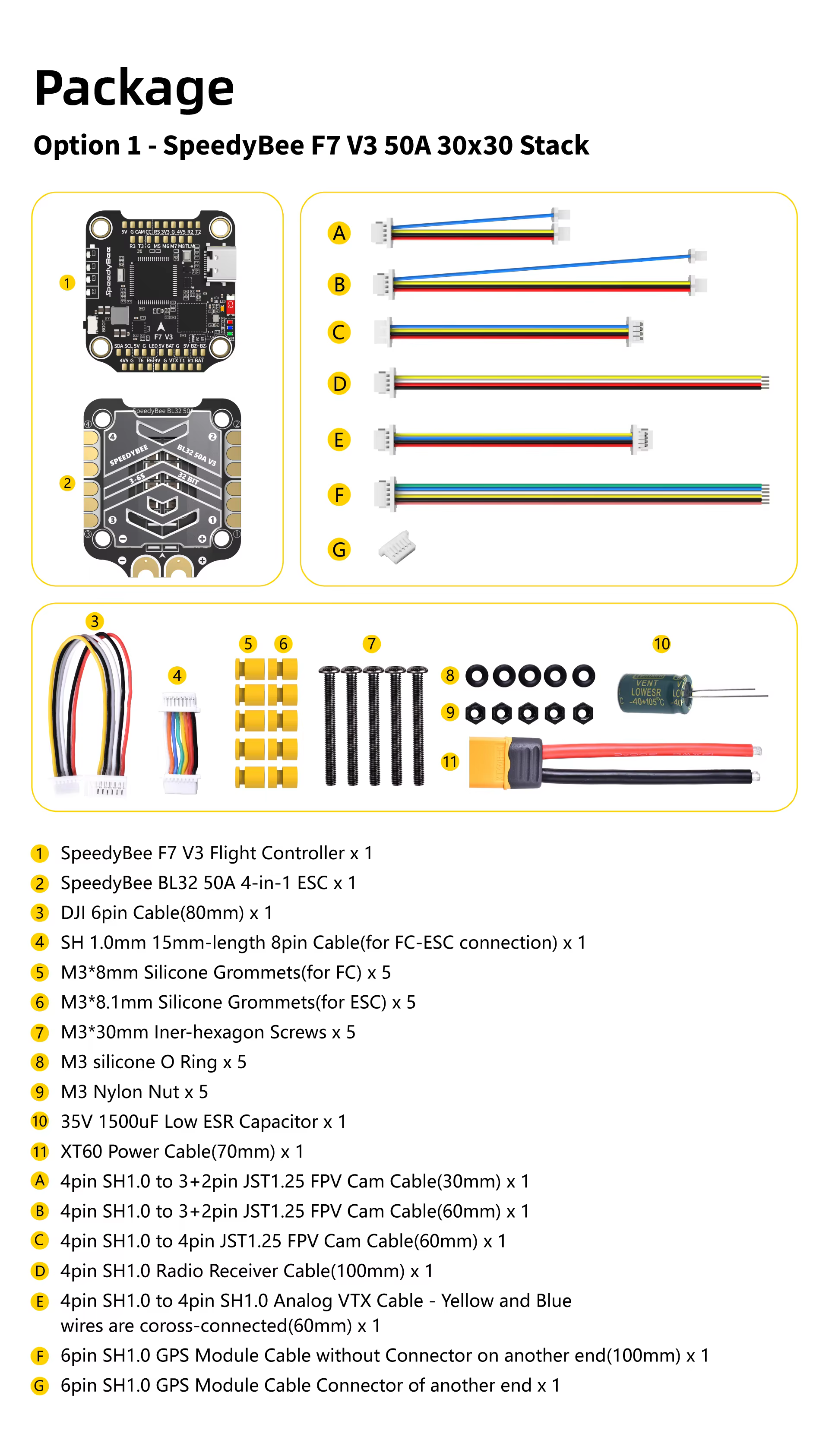 SpeedyBee F7 V3 BL32 50A 30x30 Stack INAV Betaflight Emuflight Wireless Firmware Flasher Black Data Analyze Speedybee F405 V3 detail 7
